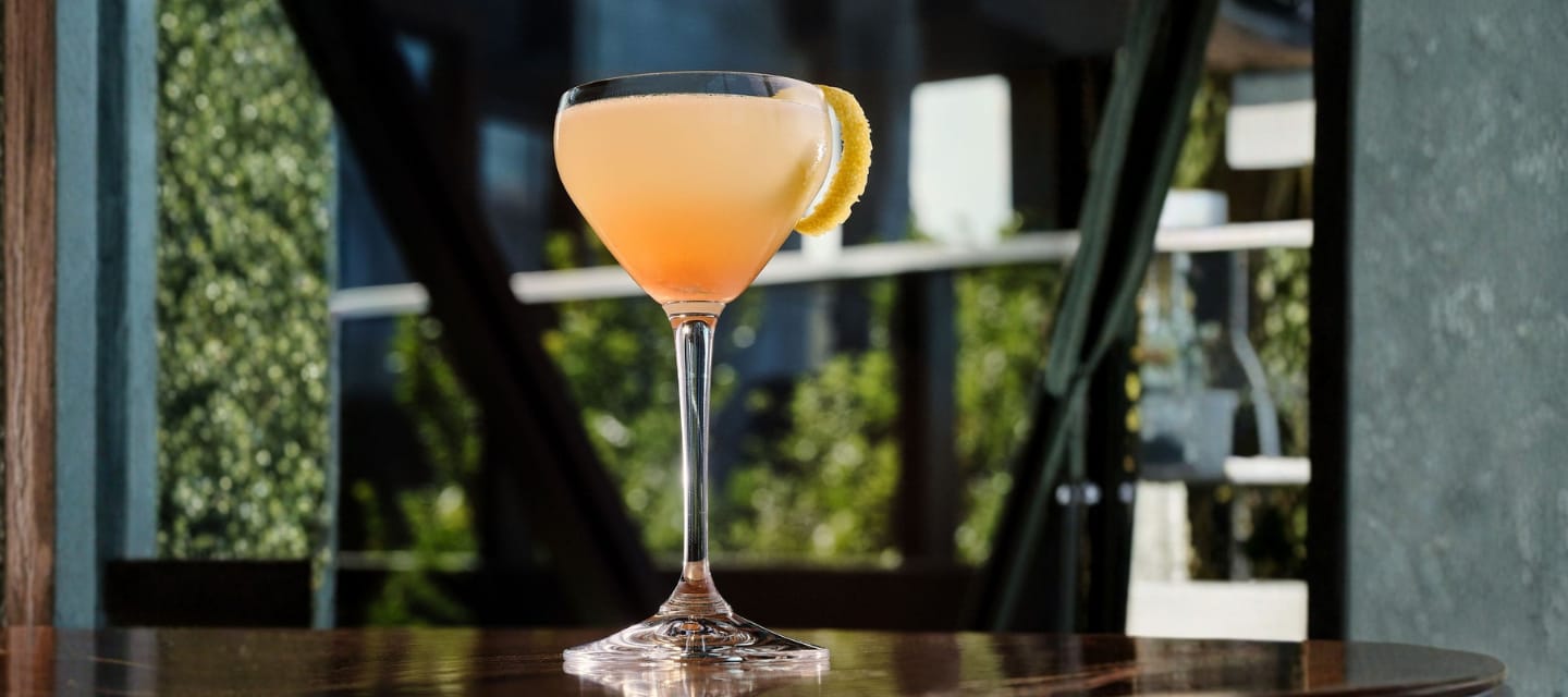 pink cocktail at genesis house